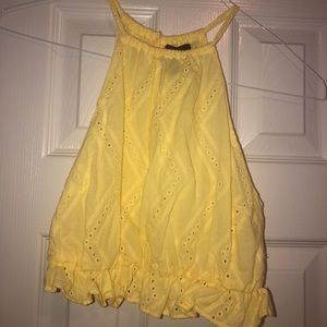 Yellow Forever 21 crop top